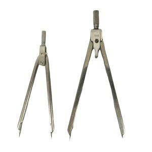 Vintage Drafting Drawing Compass With Carry Case Lot Of 2